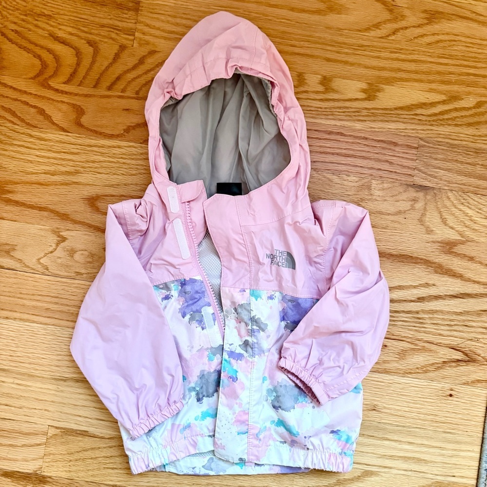 The North Face Pink Floral Raincoat Lightweight Water-Resistant Baby